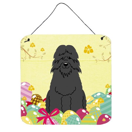 Carolines Treasures Easter Eggs Bouvier Des Flandres Wall or Door Hanging Prints BB6074DS66